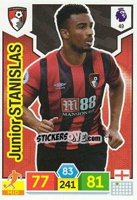 Sticker Junior Stanislas - English Premier League 2019-2020. Adrenalyn XL n. 49 - Panini
