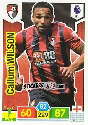 Sticker Callum Wilson - English Premier League 2019-2020. Adrenalyn XL n. 51 - Panini