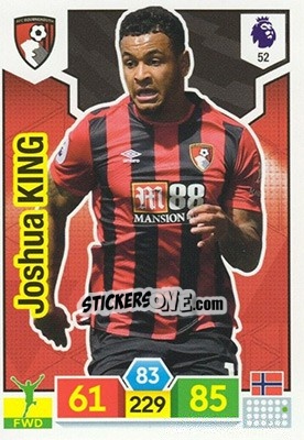 Sticker Joshua King - English Premier League 2019-2020. Adrenalyn XL n. 52 - Panini