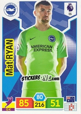 Sticker Mathew Ryan - English Premier League 2019-2020. Adrenalyn XL - Panini
