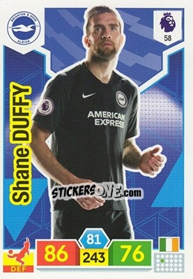 Sticker Shane Duffy - English Premier League 2019-2020. Adrenalyn XL - Panini