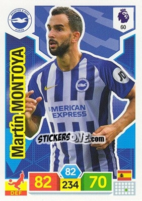 Sticker Martín Montoya - English Premier League 2019-2020. Adrenalyn XL - Panini