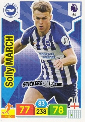 Sticker Solly March - English Premier League 2019-2020. Adrenalyn XL n. 64 - Panini