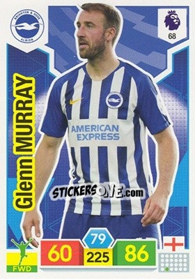Sticker Glenn Murray - English Premier League 2019-2020. Adrenalyn XL n. 68 - Panini