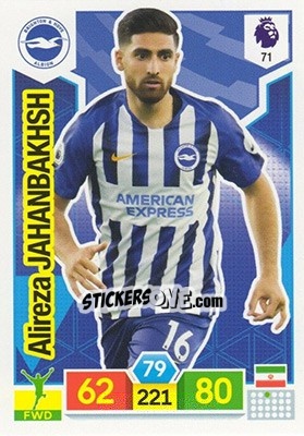 Sticker Alireza Jahanbakhsh - English Premier League 2019-2020. Adrenalyn XL n. 71 - Panini