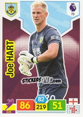 Sticker Joe Hart - English Premier League 2019-2020. Adrenalyn XL n. 73 - Panini