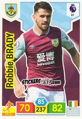 Sticker Robbie Brady - English Premier League 2019-2020. Adrenalyn XL n. 81 - Panini