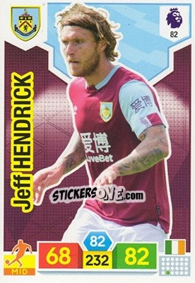 Sticker Jeff Hendrick - English Premier League 2019-2020. Adrenalyn XL n. 82 - Panini