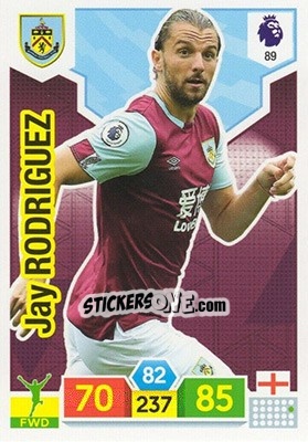 Sticker Jay Rodriguez - English Premier League 2019-2020. Adrenalyn XL n. 89 - Panini