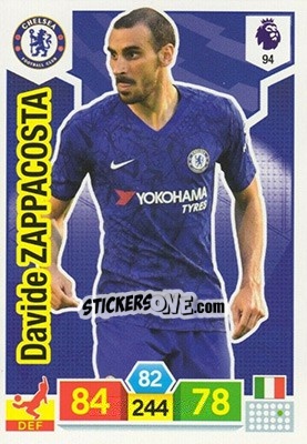 Sticker Davide Zappacosta - English Premier League 2019-2020. Adrenalyn XL n. 94 - Panini