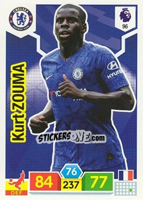 Sticker Kurt Zouma - English Premier League 2019-2020. Adrenalyn XL - Panini