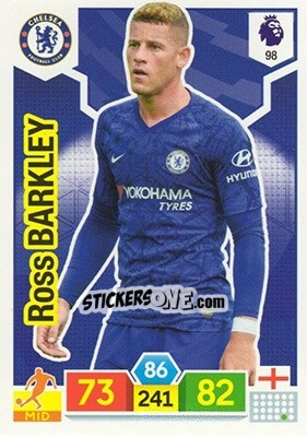 Sticker Ross Barkley - English Premier League 2019-2020. Adrenalyn XL n. 98 - Panini