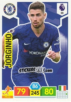 Sticker Jorginho - English Premier League 2019-2020. Adrenalyn XL n. 99 - Panini
