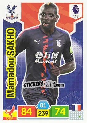 Sticker Mamadou Sakho - English Premier League 2019-2020. Adrenalyn XL n. 113 - Panini