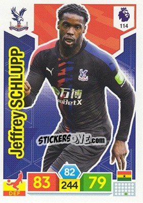 Sticker Jeffrey Schlupp - English Premier League 2019-2020. Adrenalyn XL - Panini