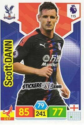 Sticker Scott Dann - English Premier League 2019-2020. Adrenalyn XL - Panini