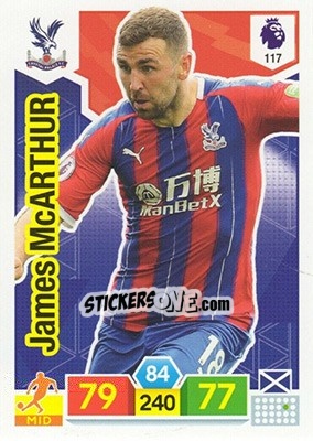 Sticker James McArthur - English Premier League 2019-2020. Adrenalyn XL n. 117 - Panini