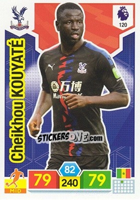 Figurina Cheikhou Kouyaté - English Premier League 2019-2020. Adrenalyn XL - Panini
