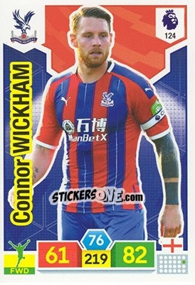 Sticker Connor Wickham - English Premier League 2019-2020. Adrenalyn XL n. 124 - Panini