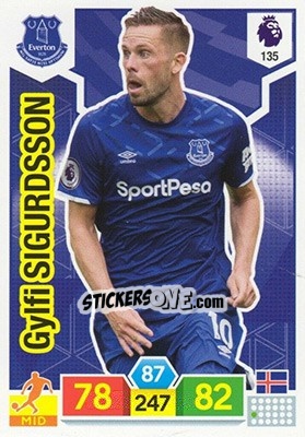 Sticker Gylfi Sigurdsson - English Premier League 2019-2020. Adrenalyn XL n. 135 - Panini