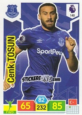 Sticker Cenk Tosun - English Premier League 2019-2020. Adrenalyn XL n. 140 - Panini