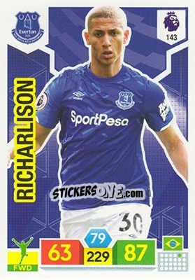 Sticker Richarlison - English Premier League 2019-2020. Adrenalyn XL n. 143 - Panini