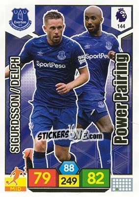 Sticker Gylfi Sigurdsson / Fabian Delph - English Premier League 2019-2020. Adrenalyn XL n. 144 - Panini