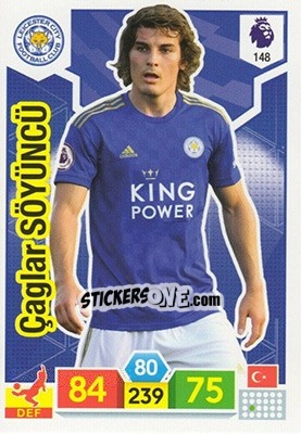 Cromo Çağlar Söyüncü - English Premier League 2019-2020. Adrenalyn XL - Panini