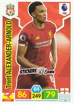 Sticker Trent Alexander-Arnold - English Premier League 2019-2020. Adrenalyn XL n. 168 - Panini