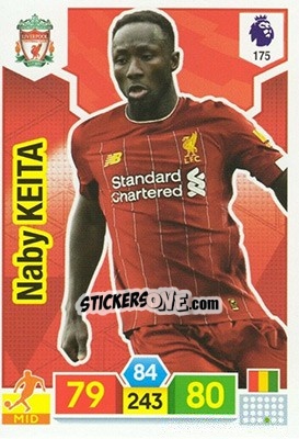 Sticker Naby Keïta - English Premier League 2019-2020. Adrenalyn XL n. 175 - Panini