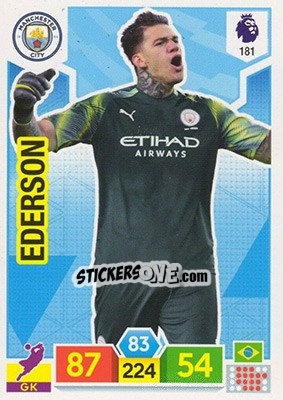 Sticker Ederson - English Premier League 2019-2020. Adrenalyn XL n. 181 - Panini
