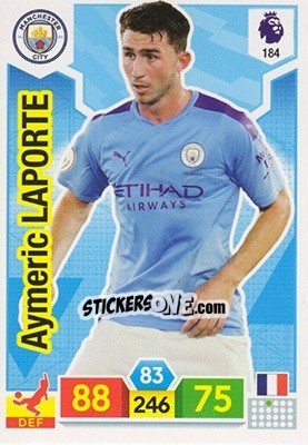 Sticker Aymeric Laporte - English Premier League 2019-2020. Adrenalyn XL n. 184 - Panini