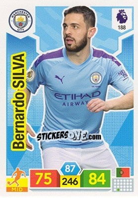 Figurina Bernardo Silva - English Premier League 2019-2020. Adrenalyn XL - Panini