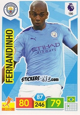 Sticker Fernandinho - English Premier League 2019-2020. Adrenalyn XL - Panini