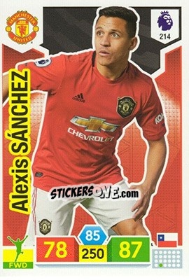 Sticker Alexis Sanchez - English Premier League 2019-2020. Adrenalyn XL n. 214 - Panini