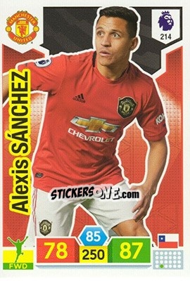 Figurina Alexis Sanchez - English Premier League 2019-2020. Adrenalyn XL - Panini