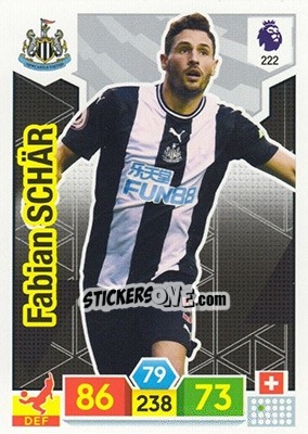 Sticker Fabian Schär - English Premier League 2019-2020. Adrenalyn XL n. 222 - Panini