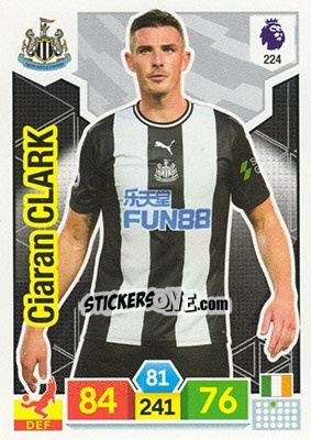 Sticker Ciaran Clark - English Premier League 2019-2020. Adrenalyn XL n. 224 - Panini