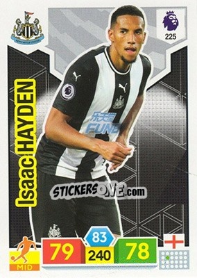 Sticker Isaac Hayden - English Premier League 2019-2020. Adrenalyn XL n. 225 - Panini