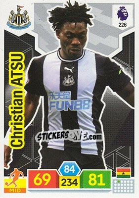 Sticker Christian Atsu - English Premier League 2019-2020. Adrenalyn XL n. 226 - Panini