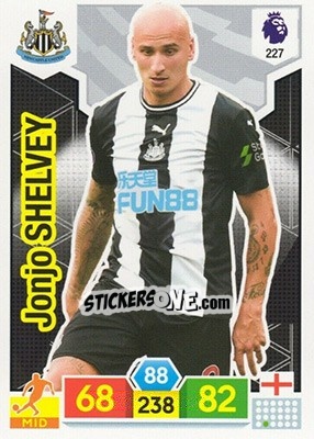 Sticker Jonjo Shelvey - English Premier League 2019-2020. Adrenalyn XL n. 227 - Panini