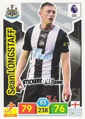 Sticker Sean Longstaff - English Premier League 2019-2020. Adrenalyn XL n. 230 - Panini