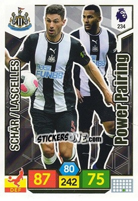 Sticker Fabian Schär / Jamaal Lascelles - English Premier League 2019-2020. Adrenalyn XL n. 234 - Panini