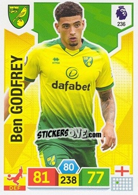 Figurina Ben Godfrey - English Premier League 2019-2020. Adrenalyn XL - Panini