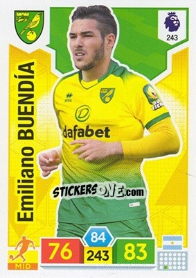 Sticker Emiliano Buendía - English Premier League 2019-2020. Adrenalyn XL n. 243 - Panini