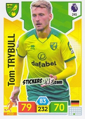 Sticker Tom Trybull - English Premier League 2019-2020. Adrenalyn XL n. 245 - Panini