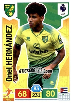 Sticker Onel Hernández - English Premier League 2019-2020. Adrenalyn XL - Panini