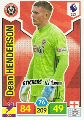 Sticker Dean Henderson - English Premier League 2019-2020. Adrenalyn XL n. 253 - Panini