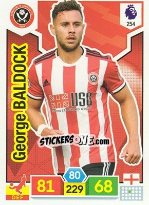 Sticker George Baldock - English Premier League 2019-2020. Adrenalyn XL n. 254 - Panini