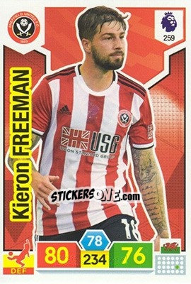Sticker Kieron Freeman - English Premier League 2019-2020. Adrenalyn XL n. 259 - Panini